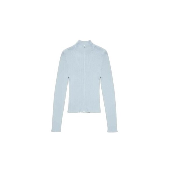 Amomento High Collar Ribbed Cardigan - NWT